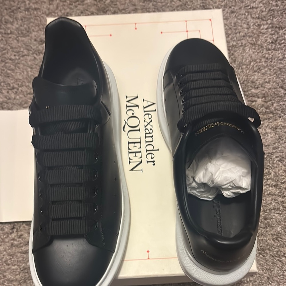 Alexander McQueen Black and White Sneakers Modern Design